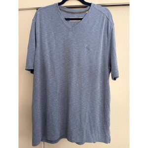 TOMMY BAHAMA MENS SHORT SLEEVE V NECK TSHIRT TENCEL BLEND BLUE XXL